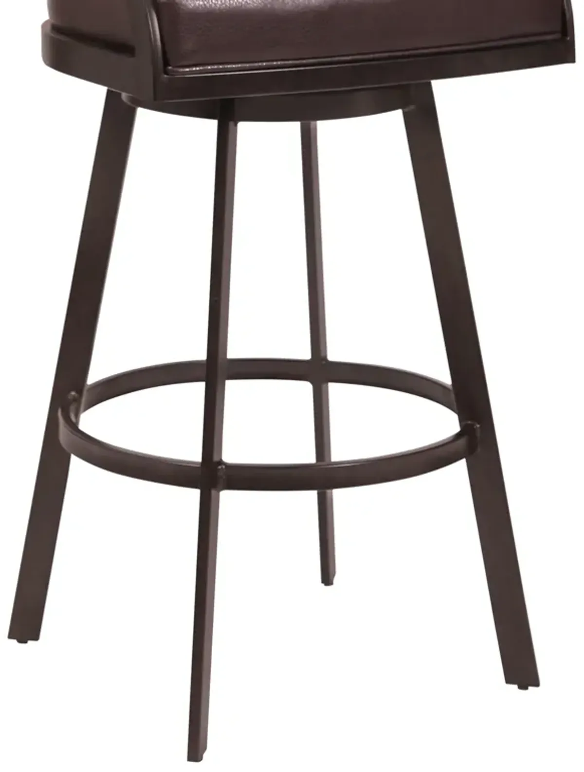 Dione 26" Counter Height Barstool in Auburn Bay and Brown Faux Leather