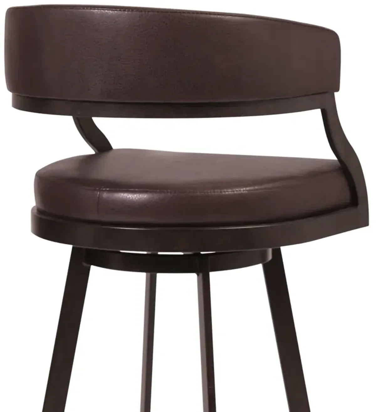 Dione 26" Counter Height Barstool in Auburn Bay and Brown Faux Leather