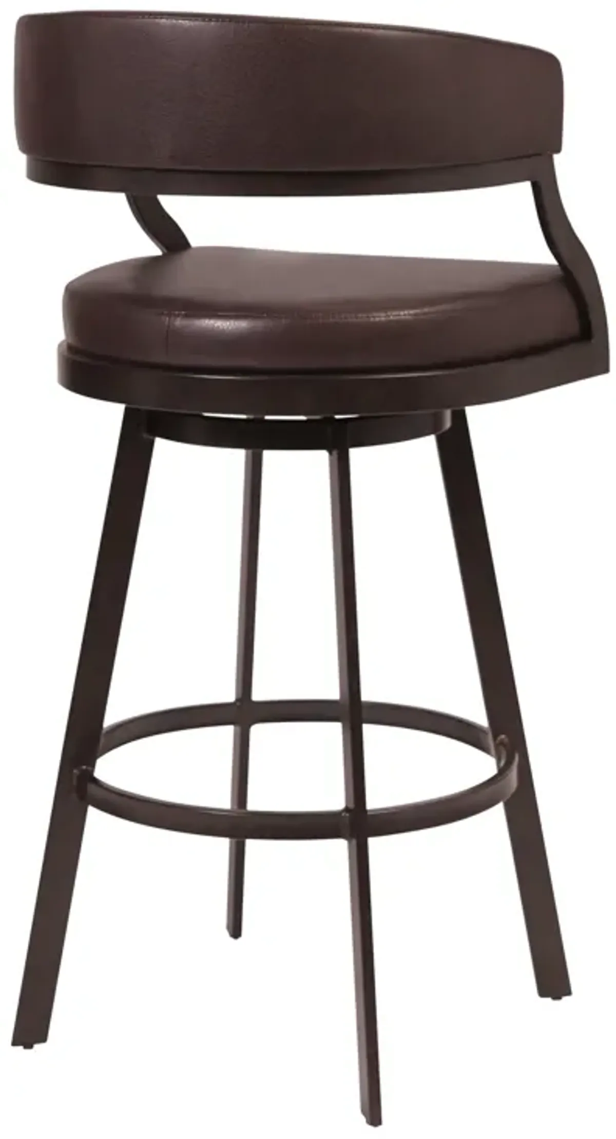 Dione 26" Counter Height Barstool in Auburn Bay and Brown Faux Leather