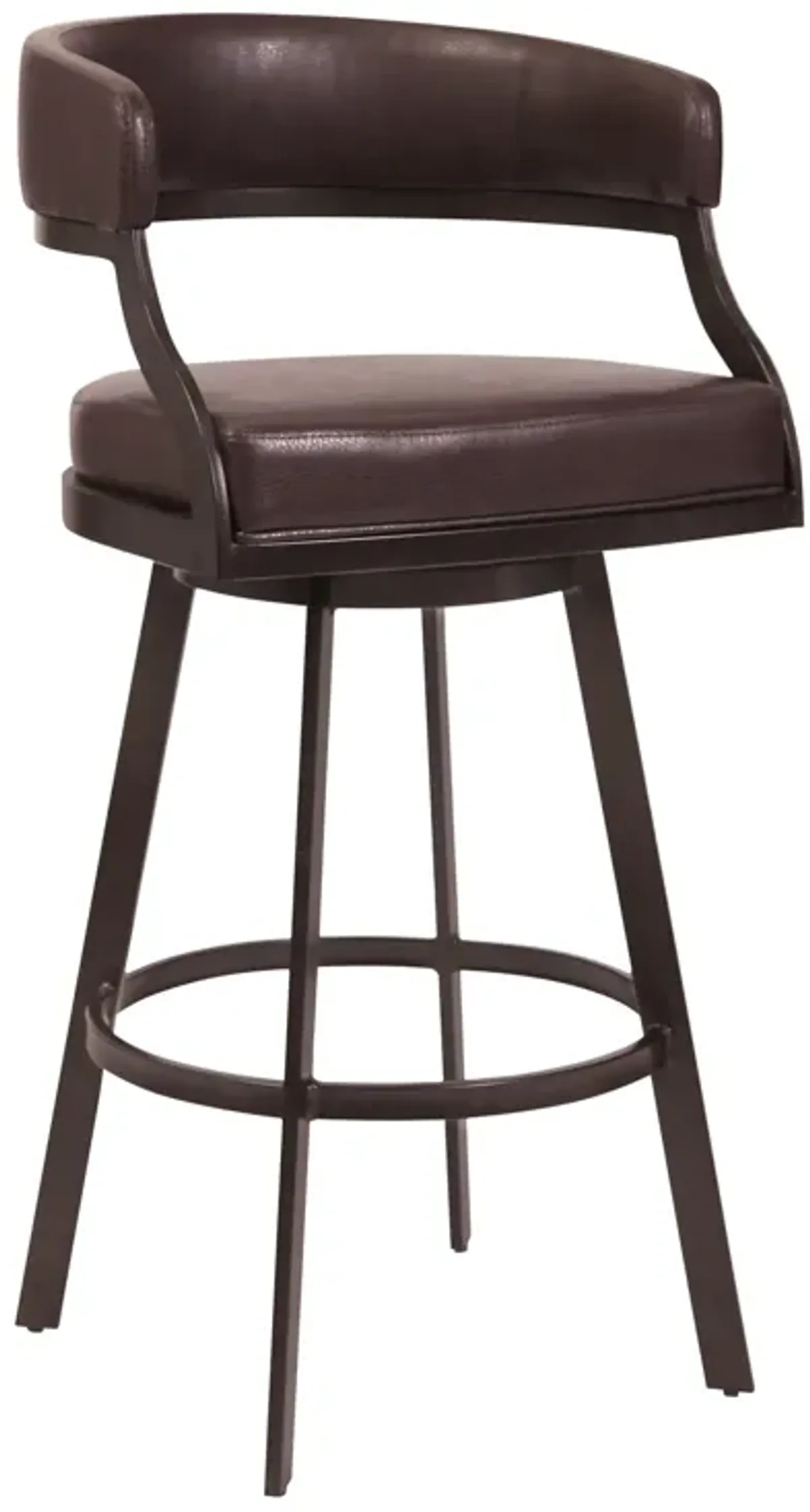 Dione 26" Counter Height Barstool in Auburn Bay and Brown Faux Leather