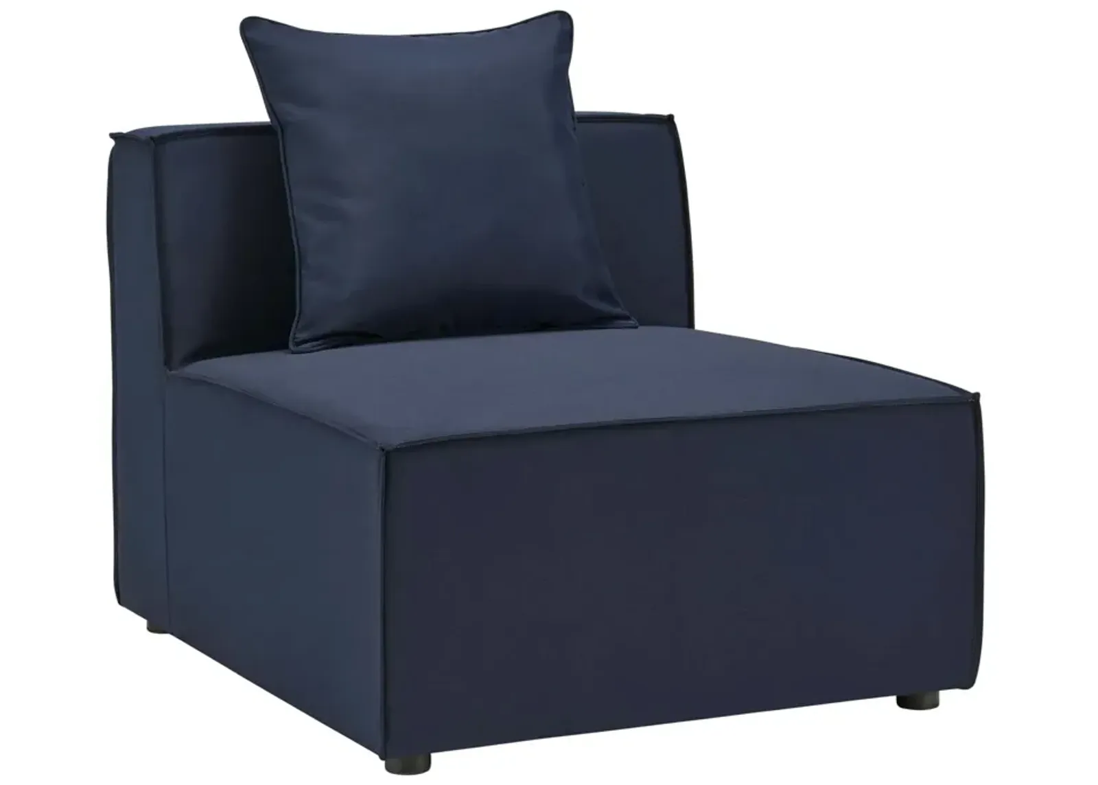 Saybrook Outdoor Patio Upholstered Sectional Sofa Armless Chair