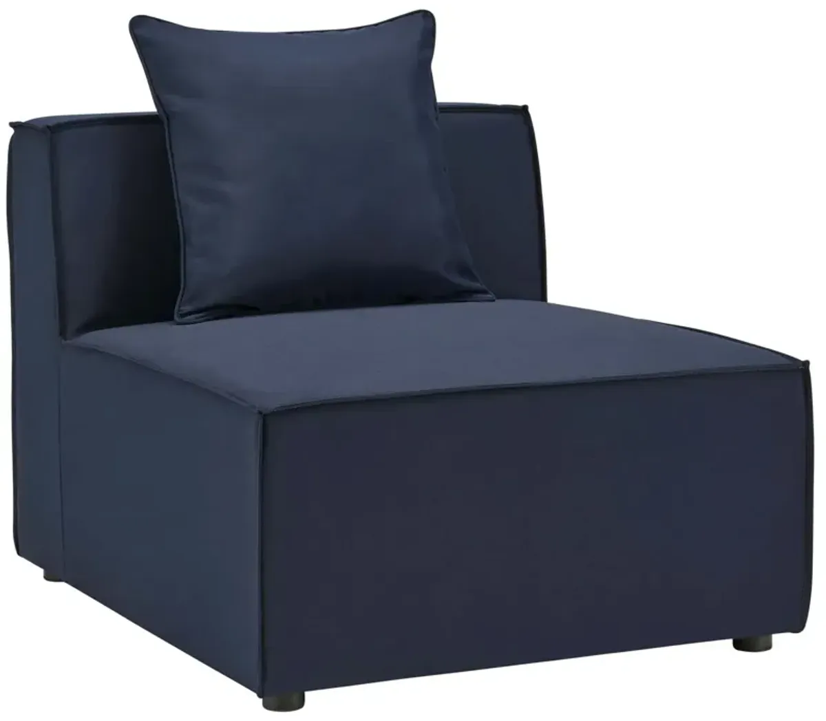 Saybrook Outdoor Patio Upholstered Sectional Sofa Armless Chair