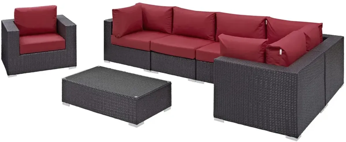 Convene 7 Piece Outdoor Patio Sectional Set