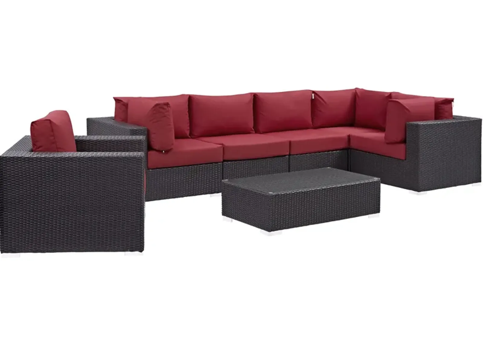 Convene 7 Piece Outdoor Patio Sectional Set