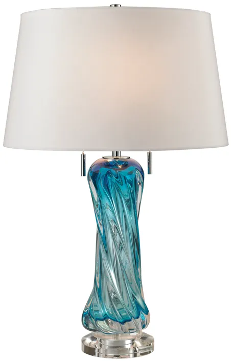 Vergato Free Blown 24" High 2-Light Table Lamp - Blue