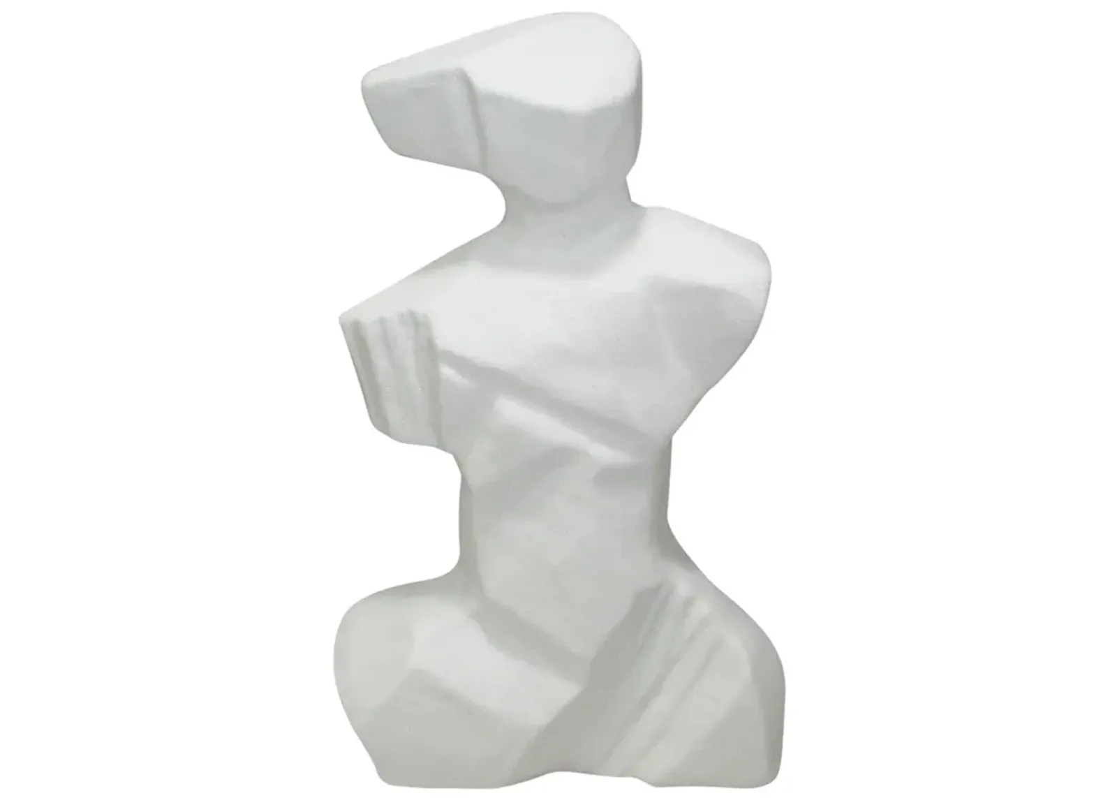 13" Abstract Venetian Figurine, White