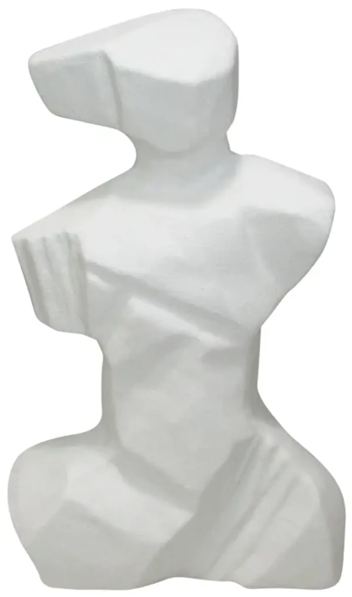 13" Abstract Venetian Figurine, White