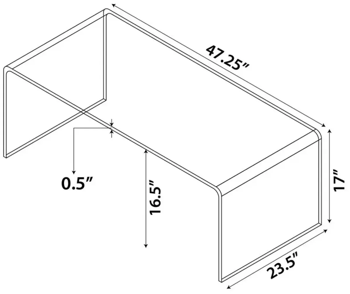 Ripley Rectangular Coffee Table Clear