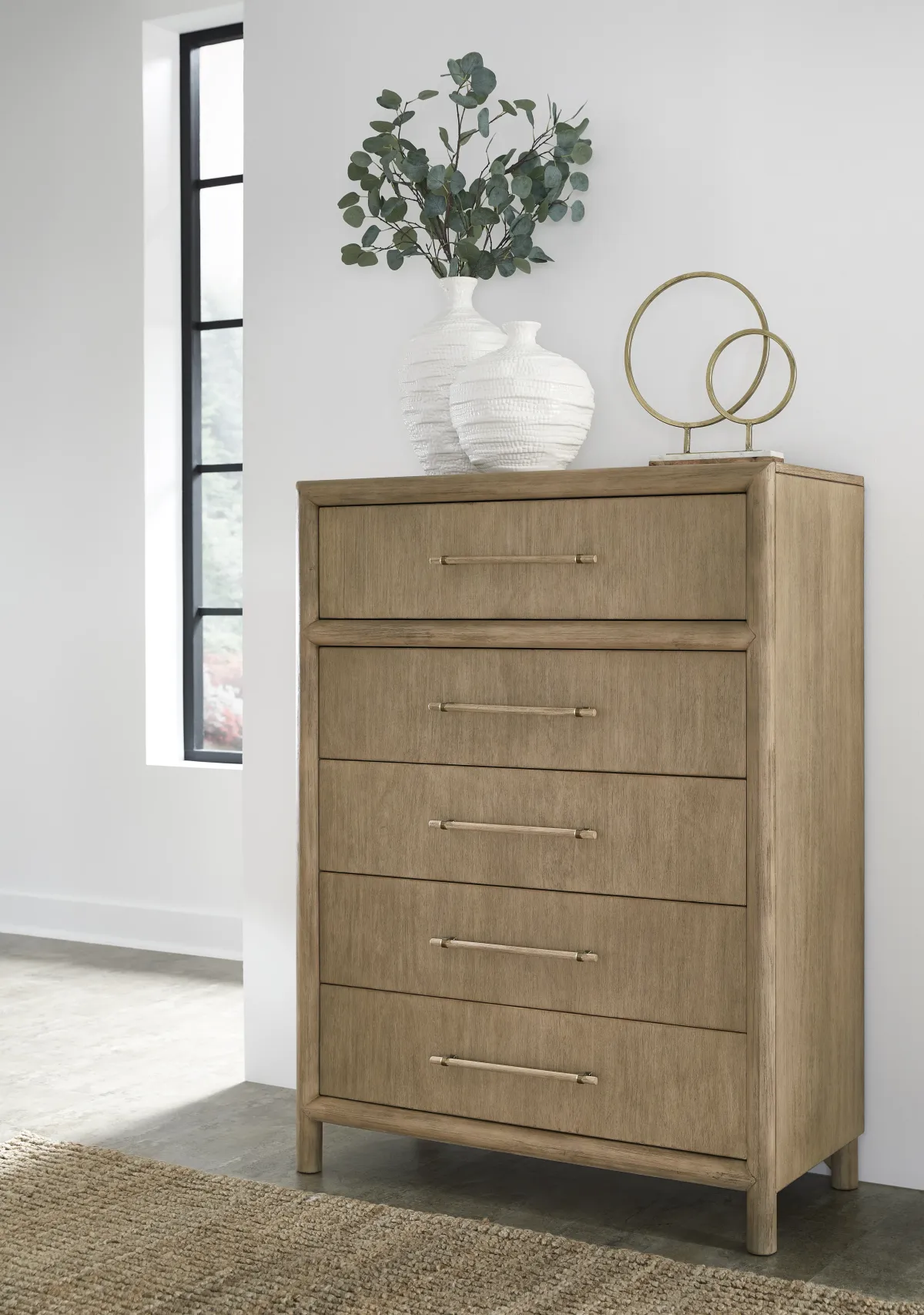 Dorsey Five Drawer Chest in Granola