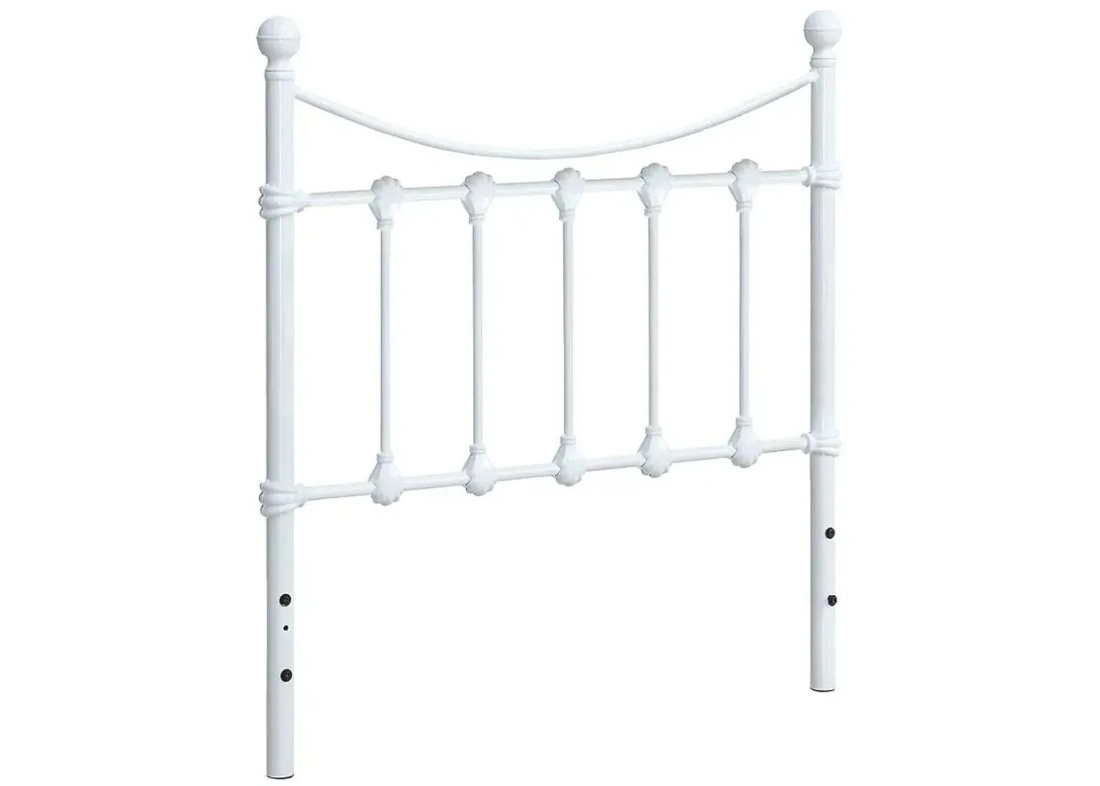 Marie Twin Metal Headboard White