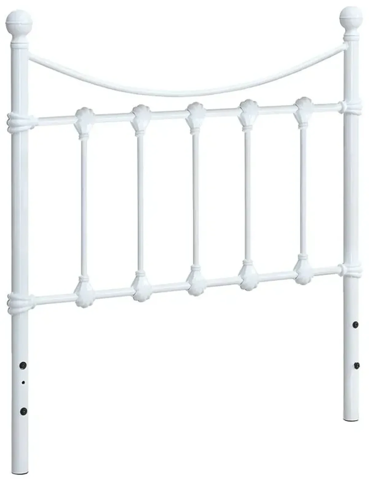 Marie Twin Metal Headboard White