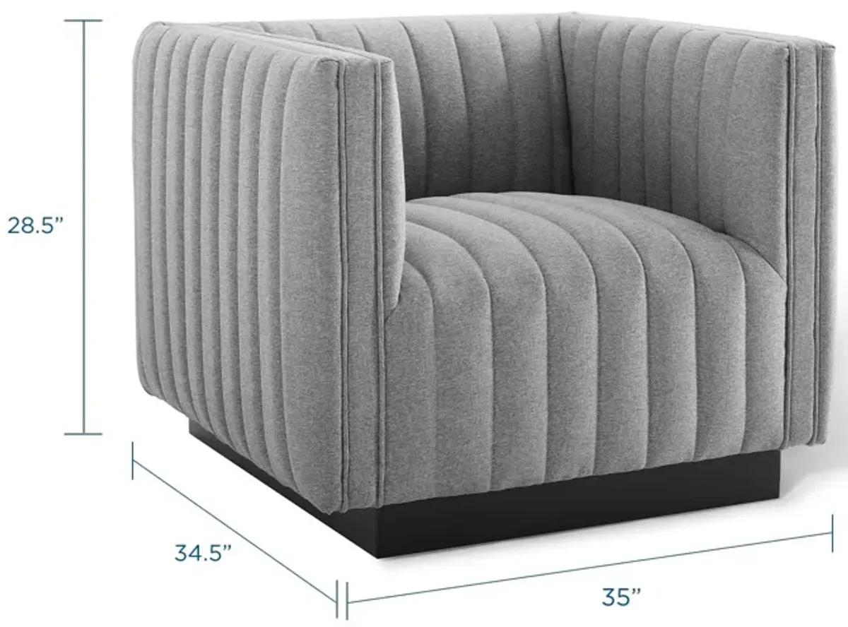 Conjure Tufted Upholstered Fabric Armchair