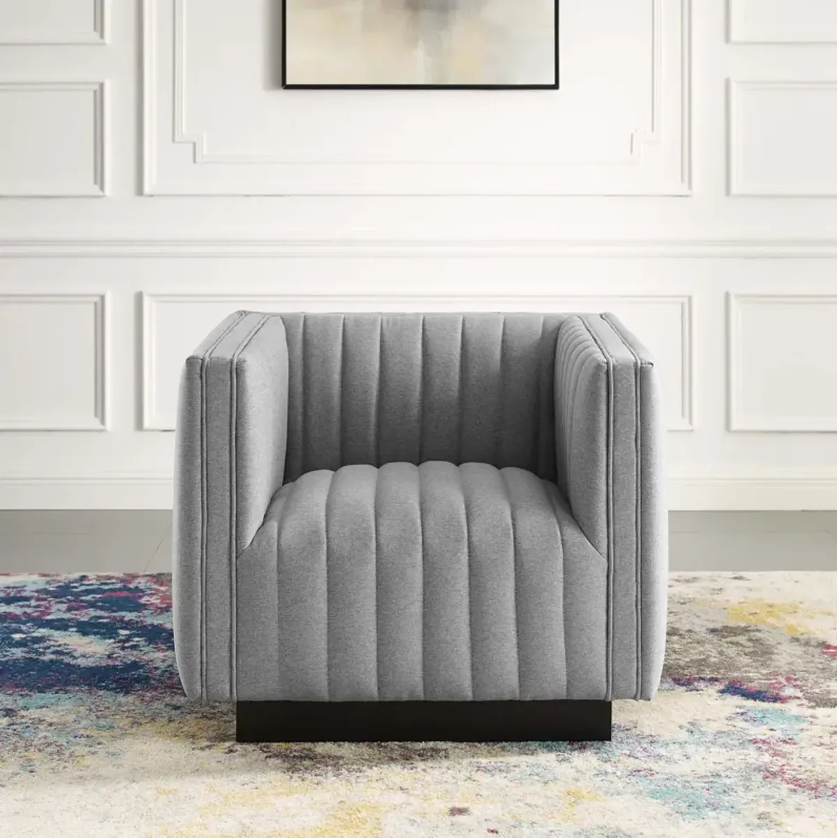 Conjure Tufted Upholstered Fabric Armchair