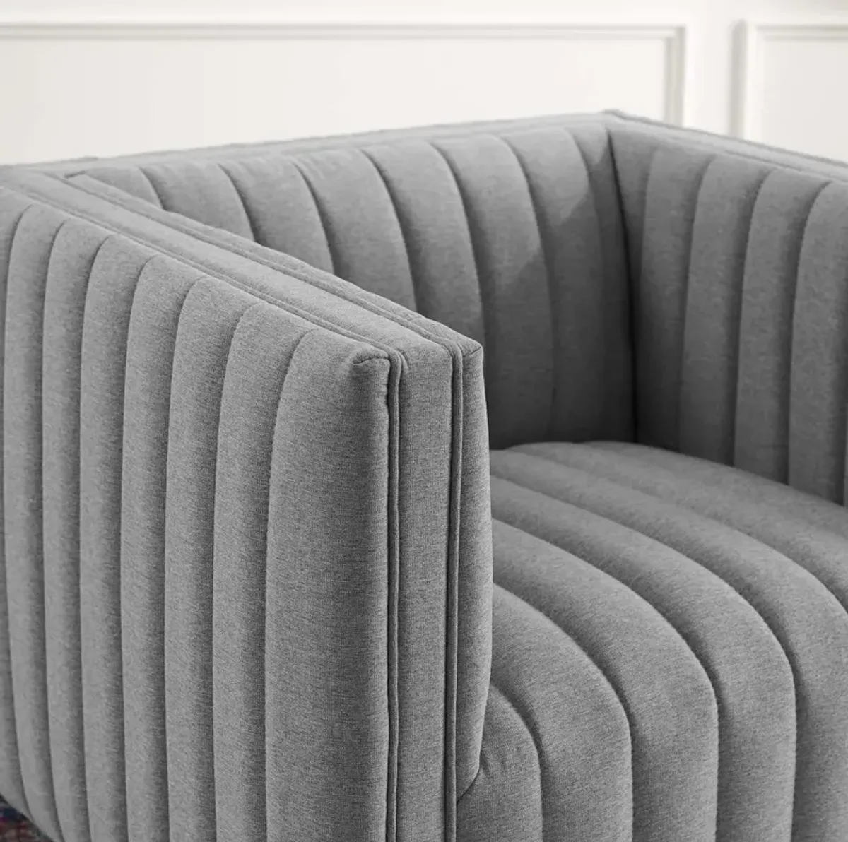 Conjure Tufted Upholstered Fabric Armchair