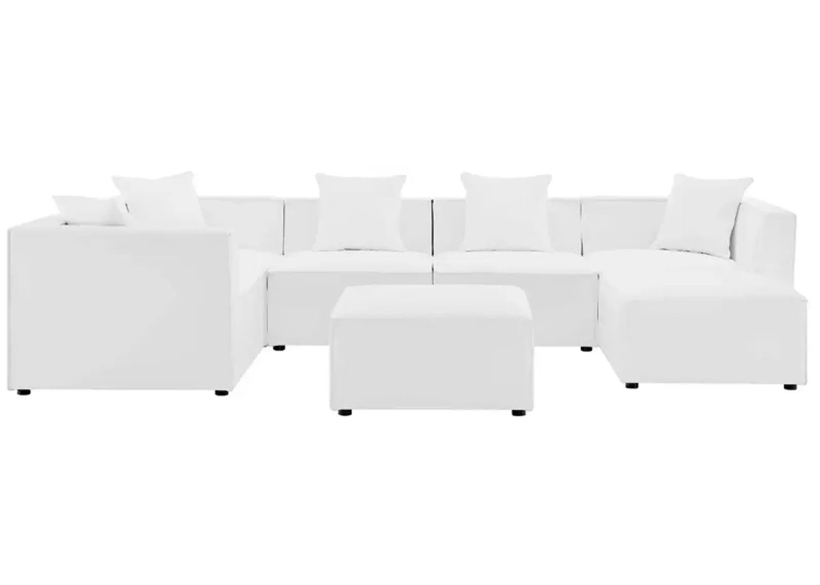 Saybrook Outdoor Patio Upholstered 7-Piece Sectional Sofa