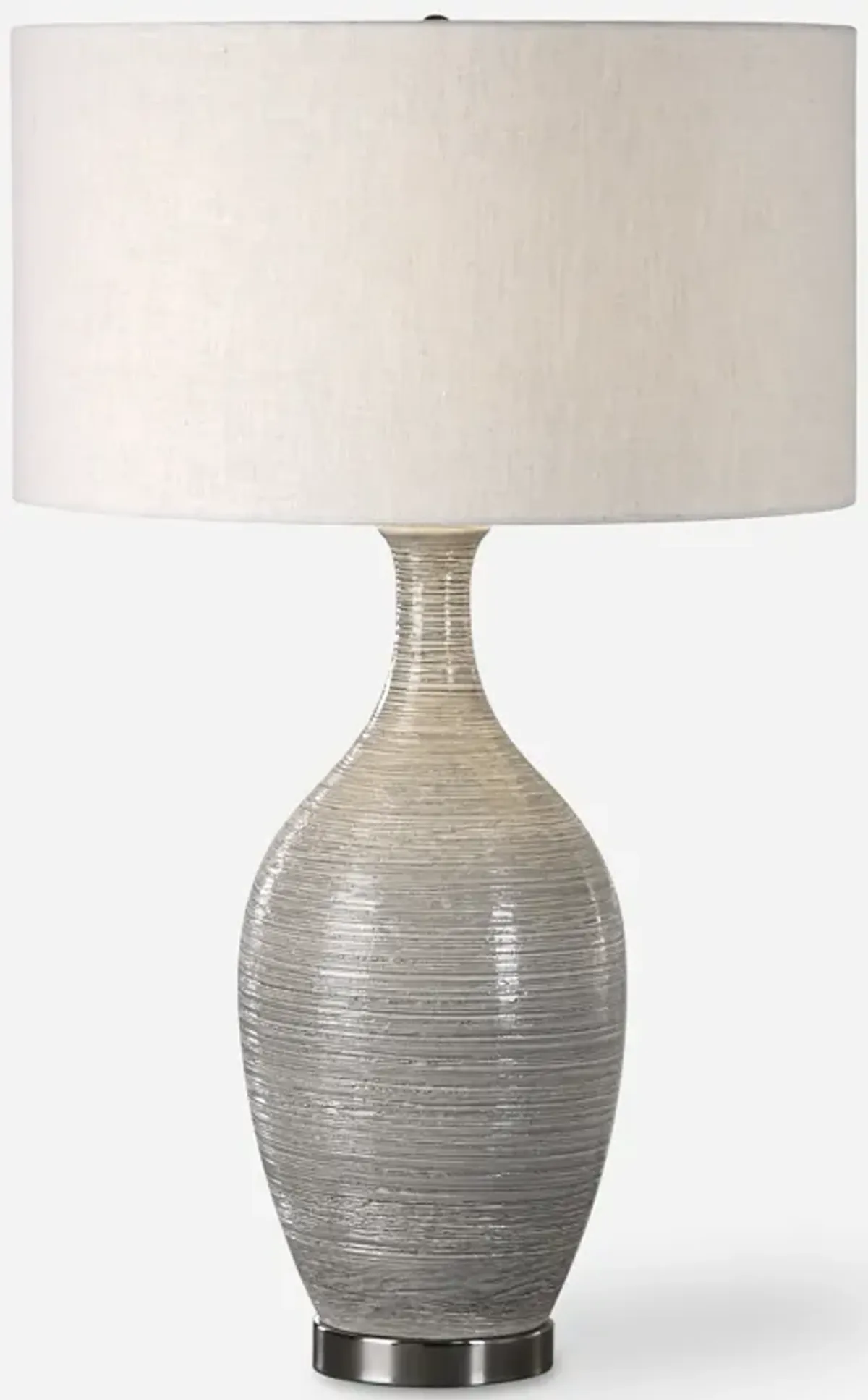 Dinah Gray Textured Table Lamp
