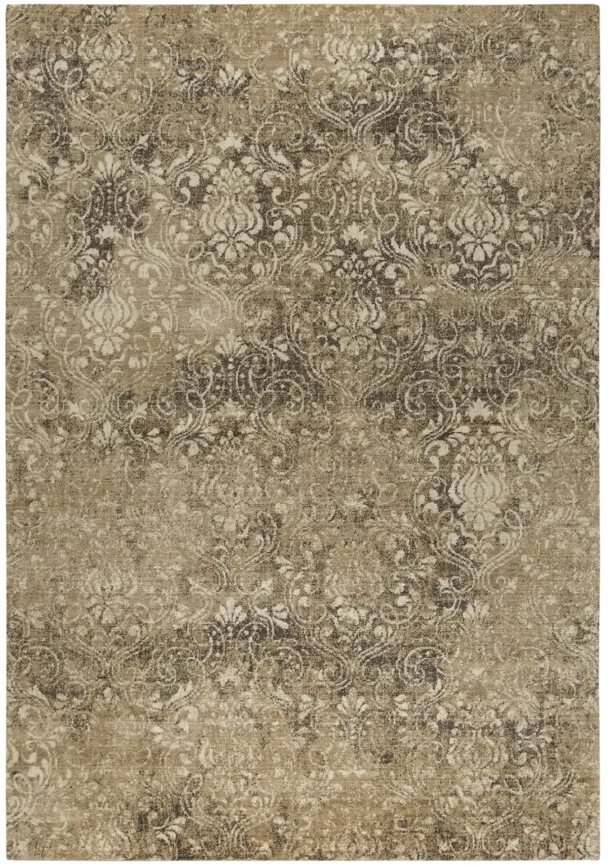 Gossamer Gold Damask 100% New Zealand Wool 5' x 8' Rectangle Rug