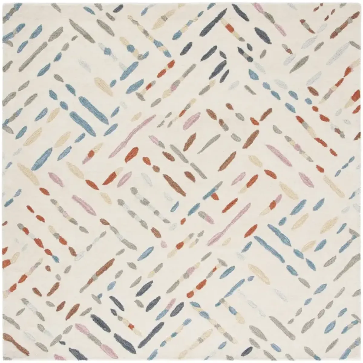 METRO 252 IVORY  4' x 4' Square Square Rug