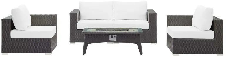 Convene 5 Piece Set Outdoor Patio with Fire Pit