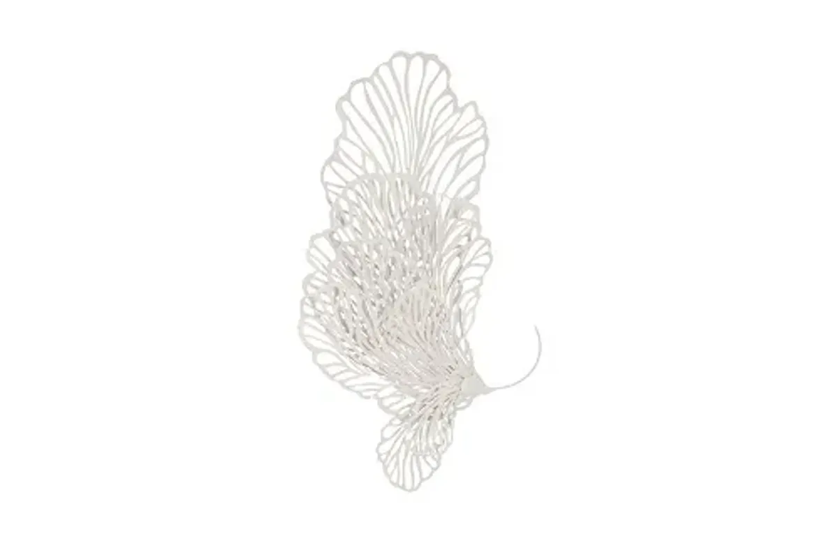 butterfly wall art, white, md