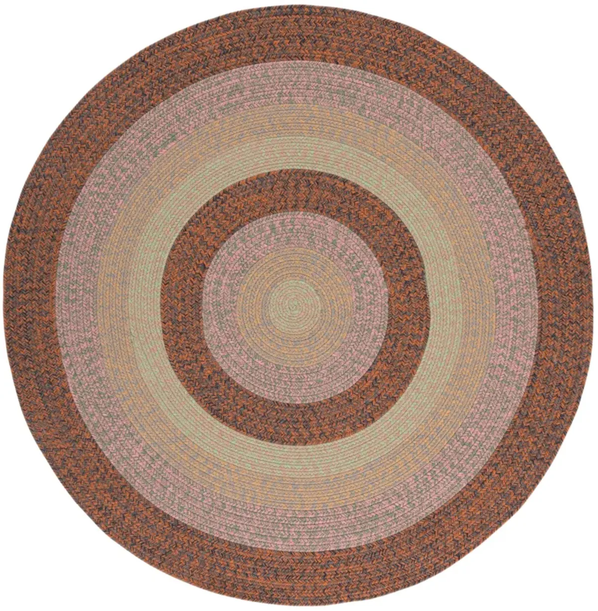 BRAIDED Hand Woven 3' x 3' Round area rug