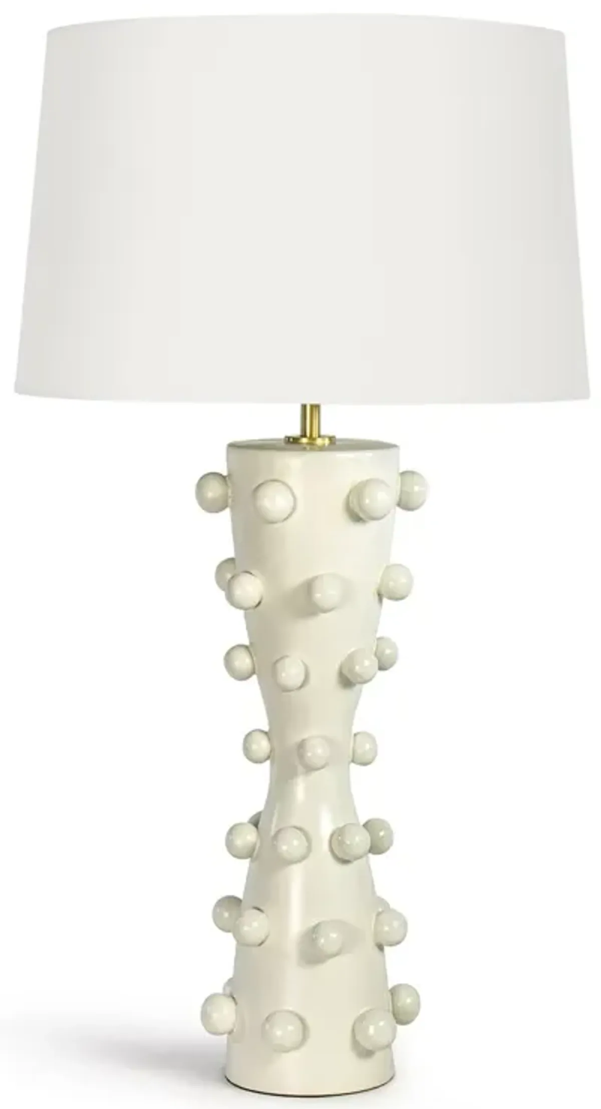 Pom Pom Ceramic Table Lamp (White)