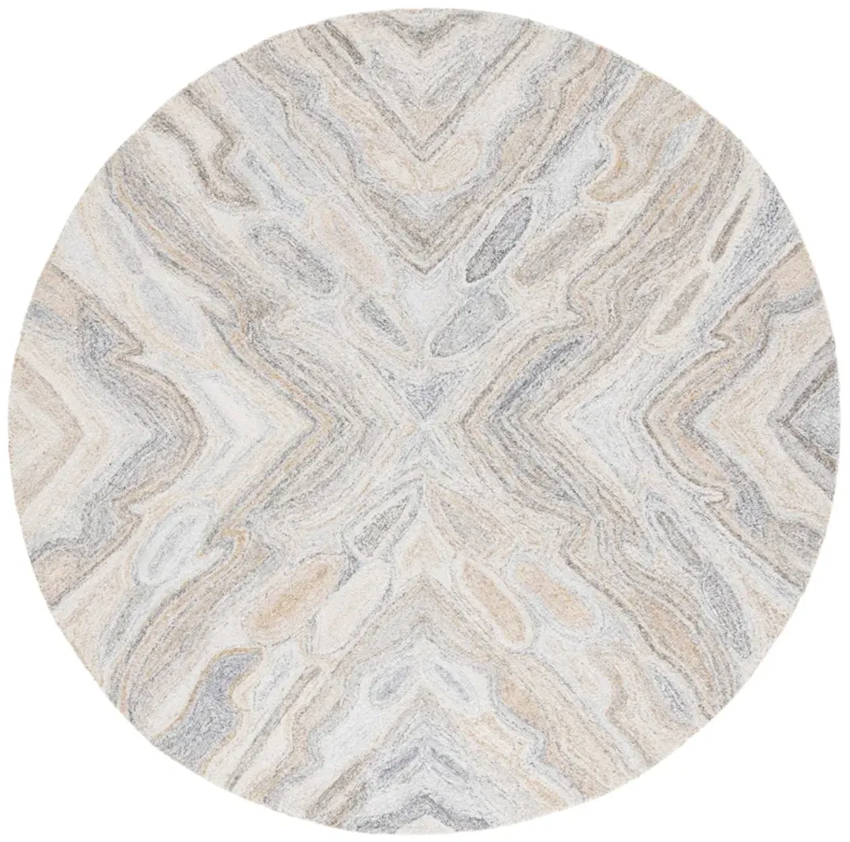 ABSTRACT Hand Tufted 6' x 6' Round area rug