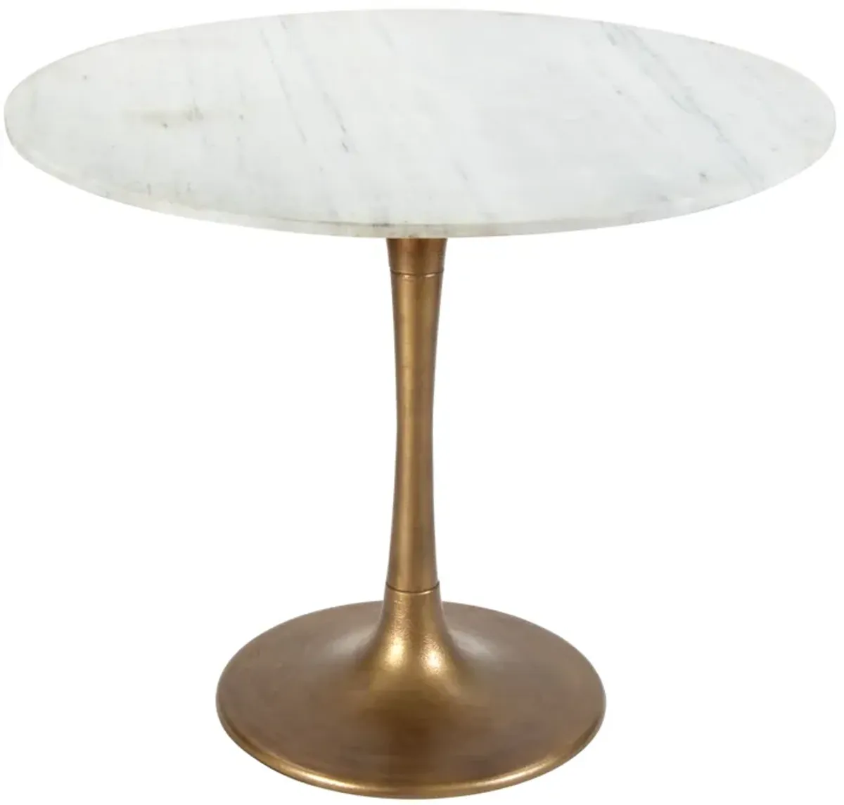 Fullerton Dining Table White & Gold