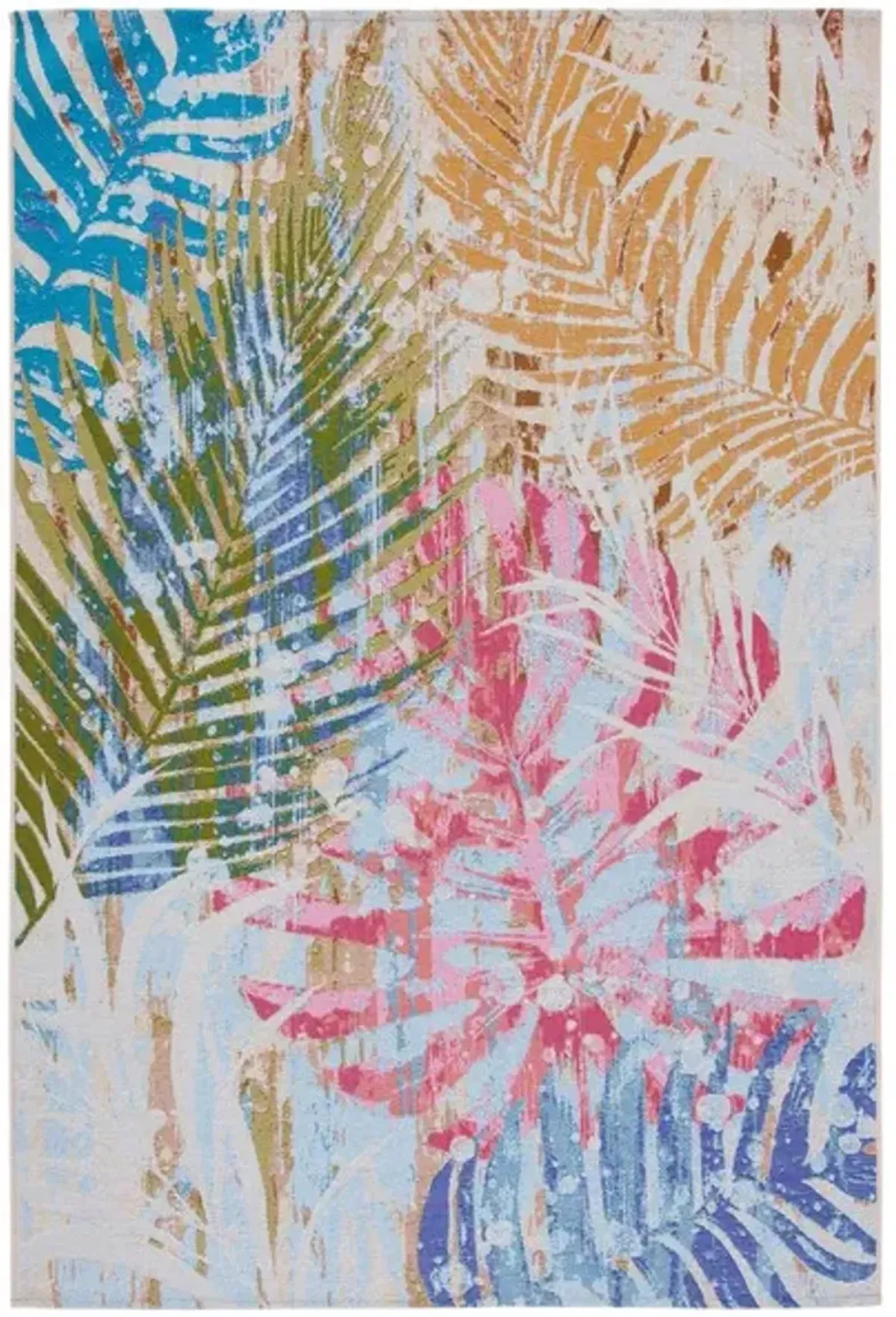 SUMMER 487 Blue  9' X 12' Large Rectangle Rug