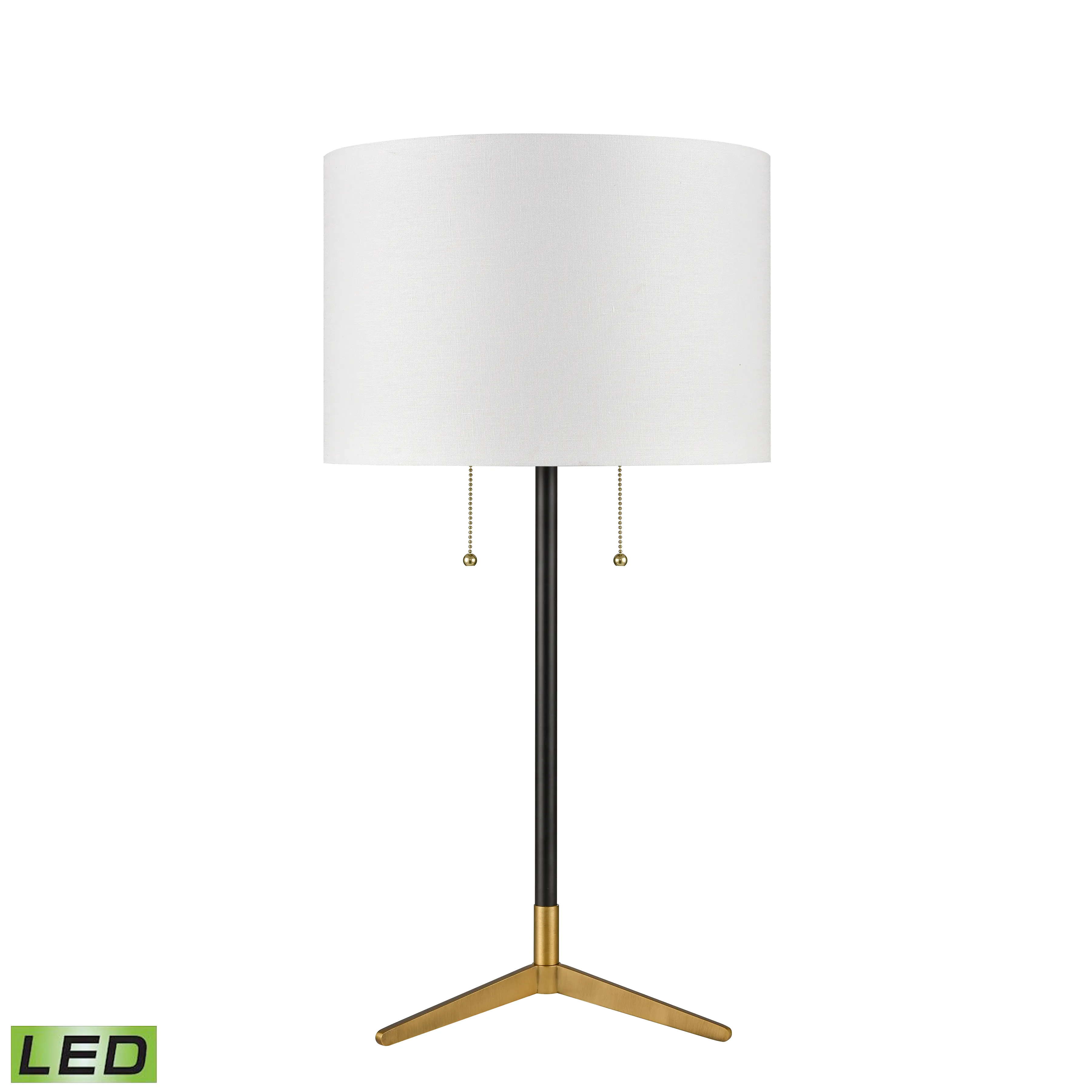 Clubhouse 29'' High 2-Light Table Lamp - Black - Includes LED Bulbs