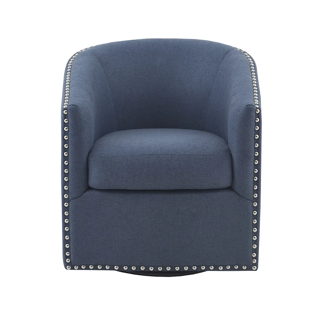 Madison Park Tyler Blue Swivel Chair