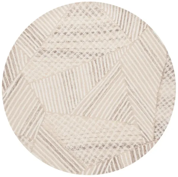 ABSTRACT Hand Tufted 6' x 6' Round area rug