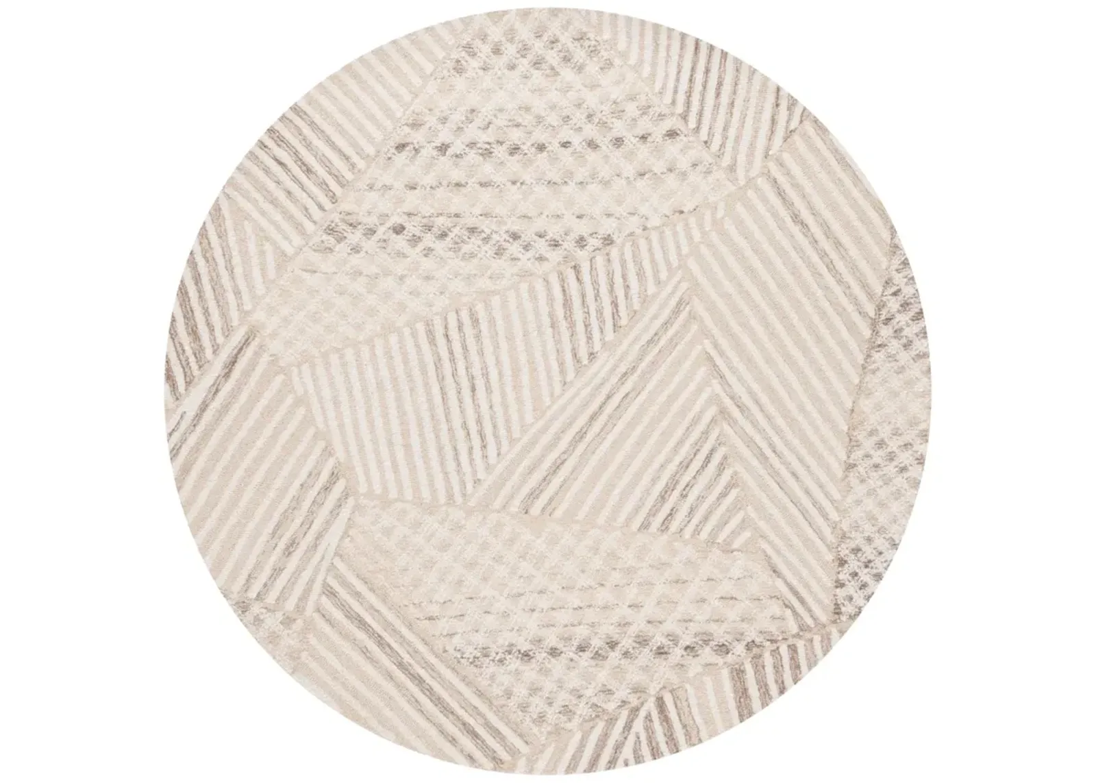 ABSTRACT 929 IVORY  6' x 6' Round Round Rug