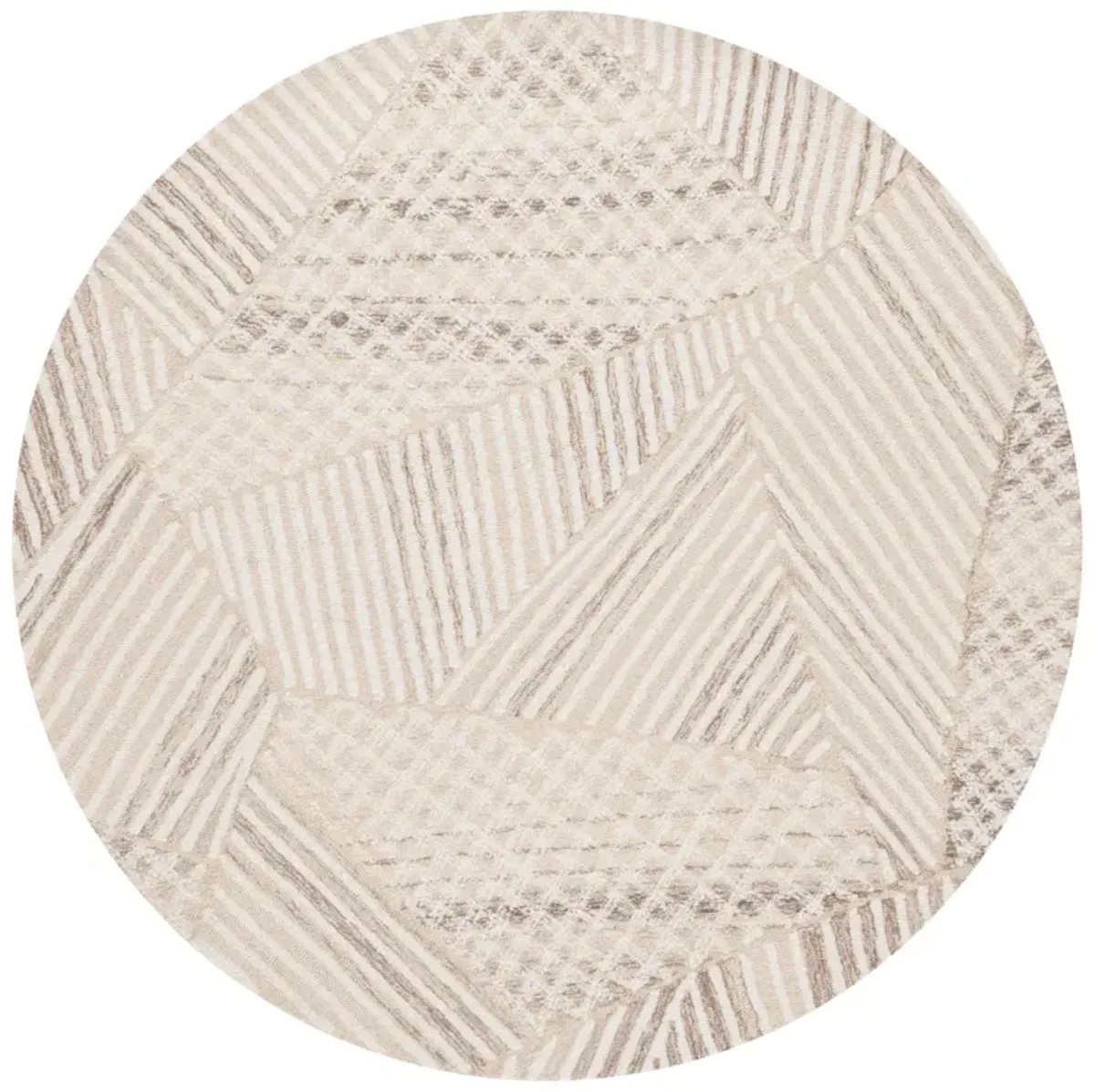 ABSTRACT 929 IVORY  6' x 6' Round Round Rug