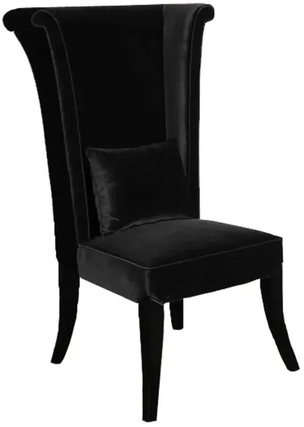 Mad Hatter Dining Chair In Black Rich Velvet
