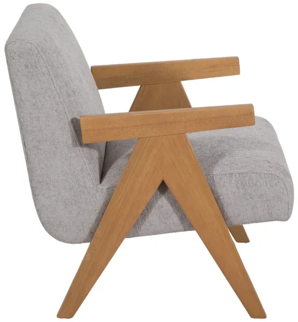 Wood - Scandinavian Accent Chair, Gray