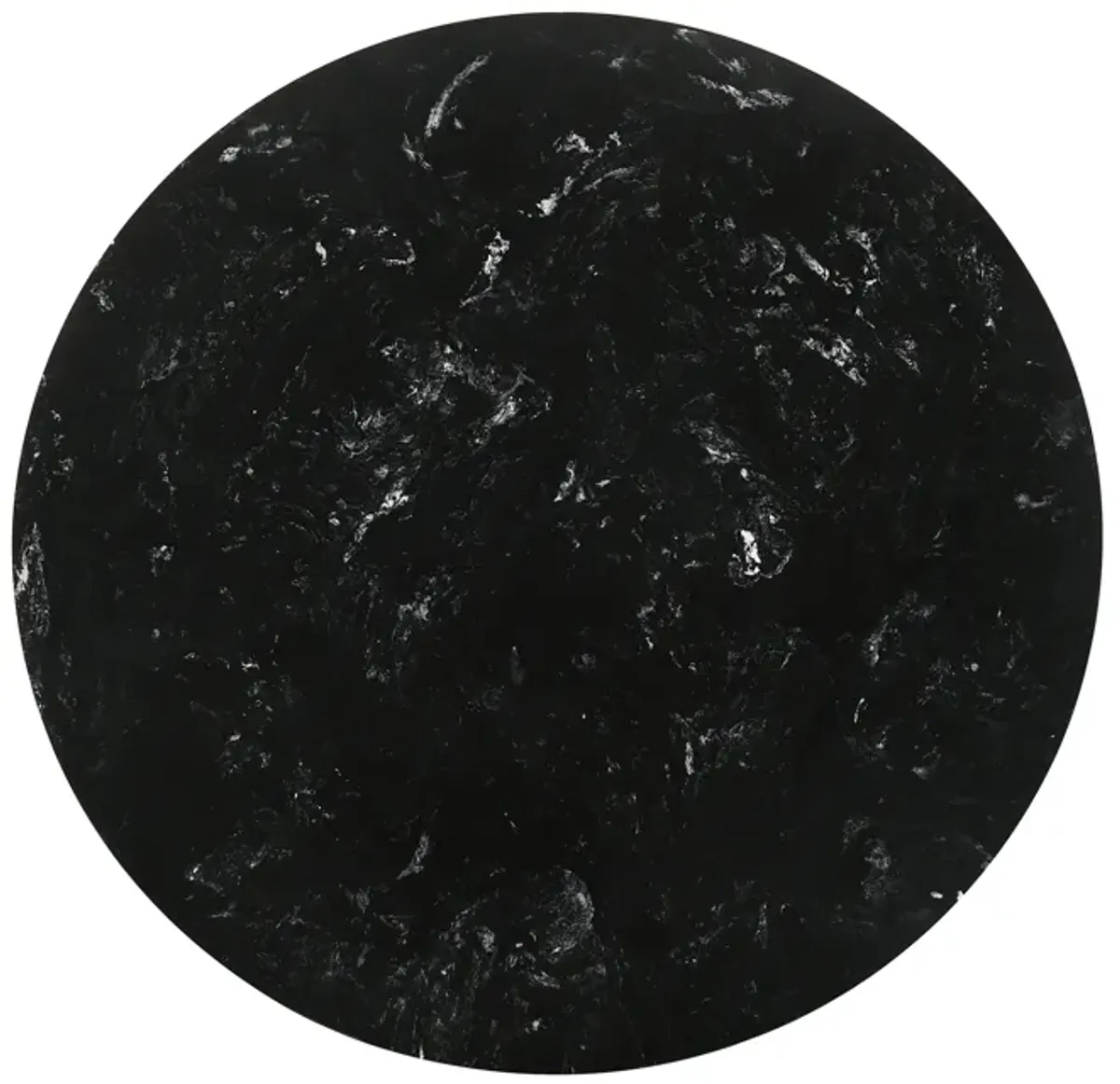 Venus and Jackie 5 Piece Black Marble Round Dining Set