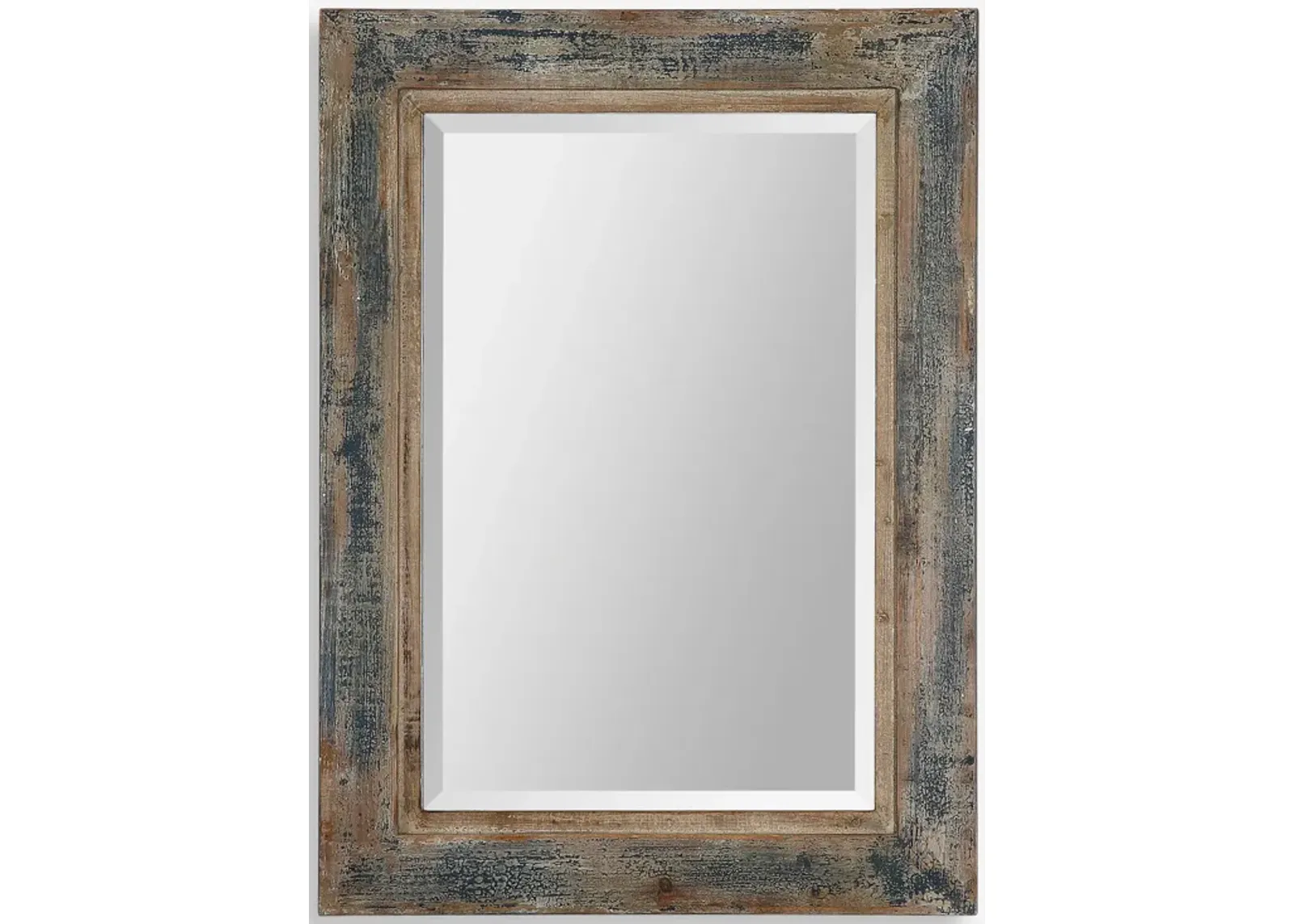 Bozeman Distressed Blue Mirror