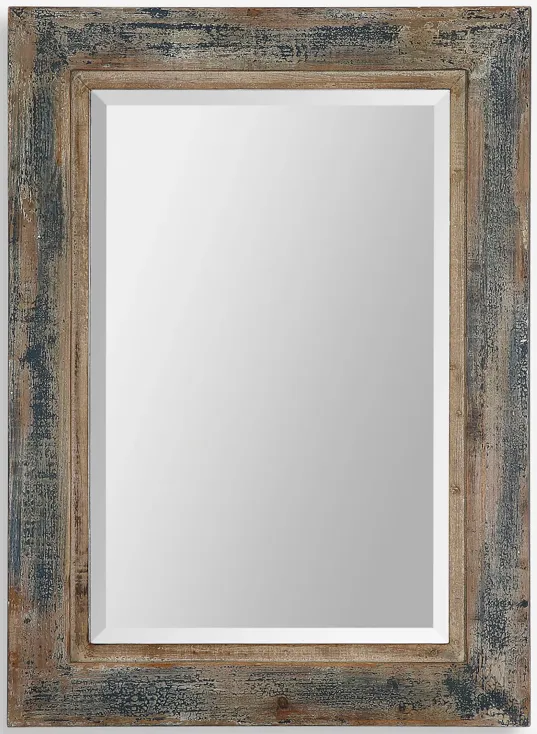 Bozeman Distressed Blue Mirror