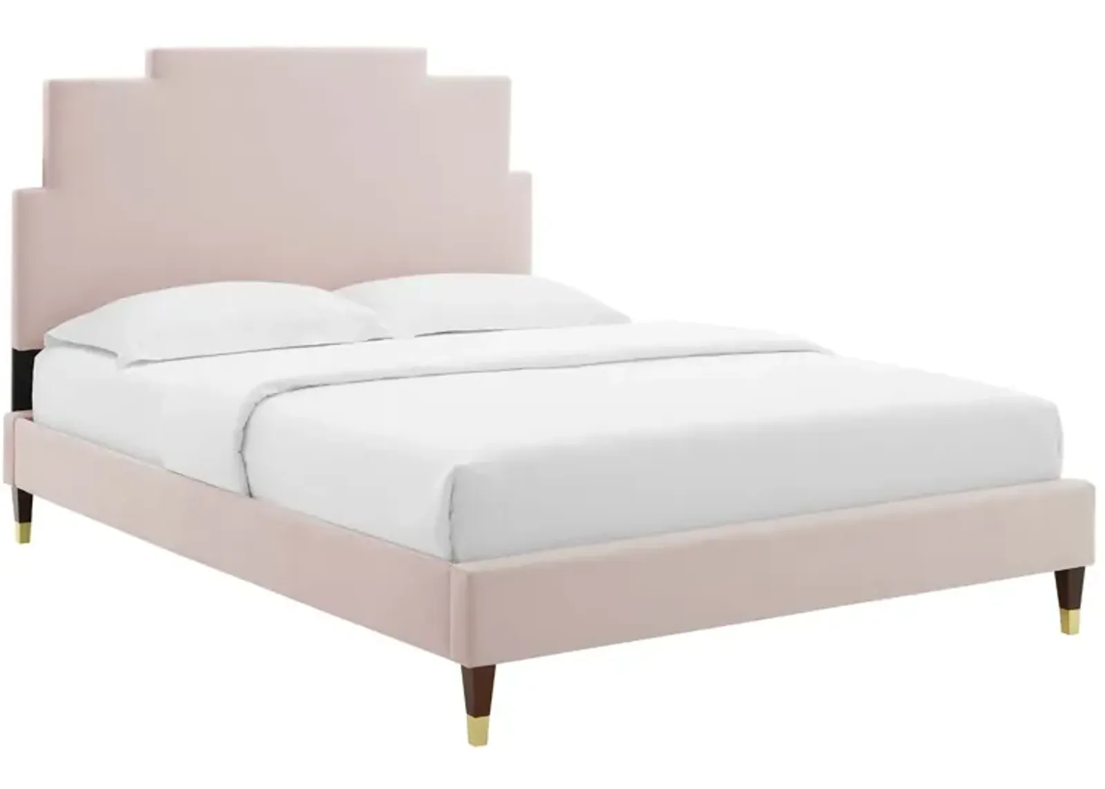 Lindsey Performance Velvet Full Platform Bed