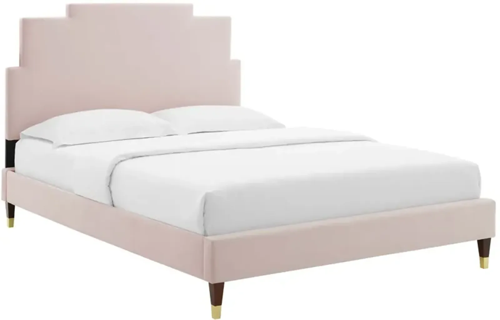 Lindsey Performance Velvet Full Platform Bed