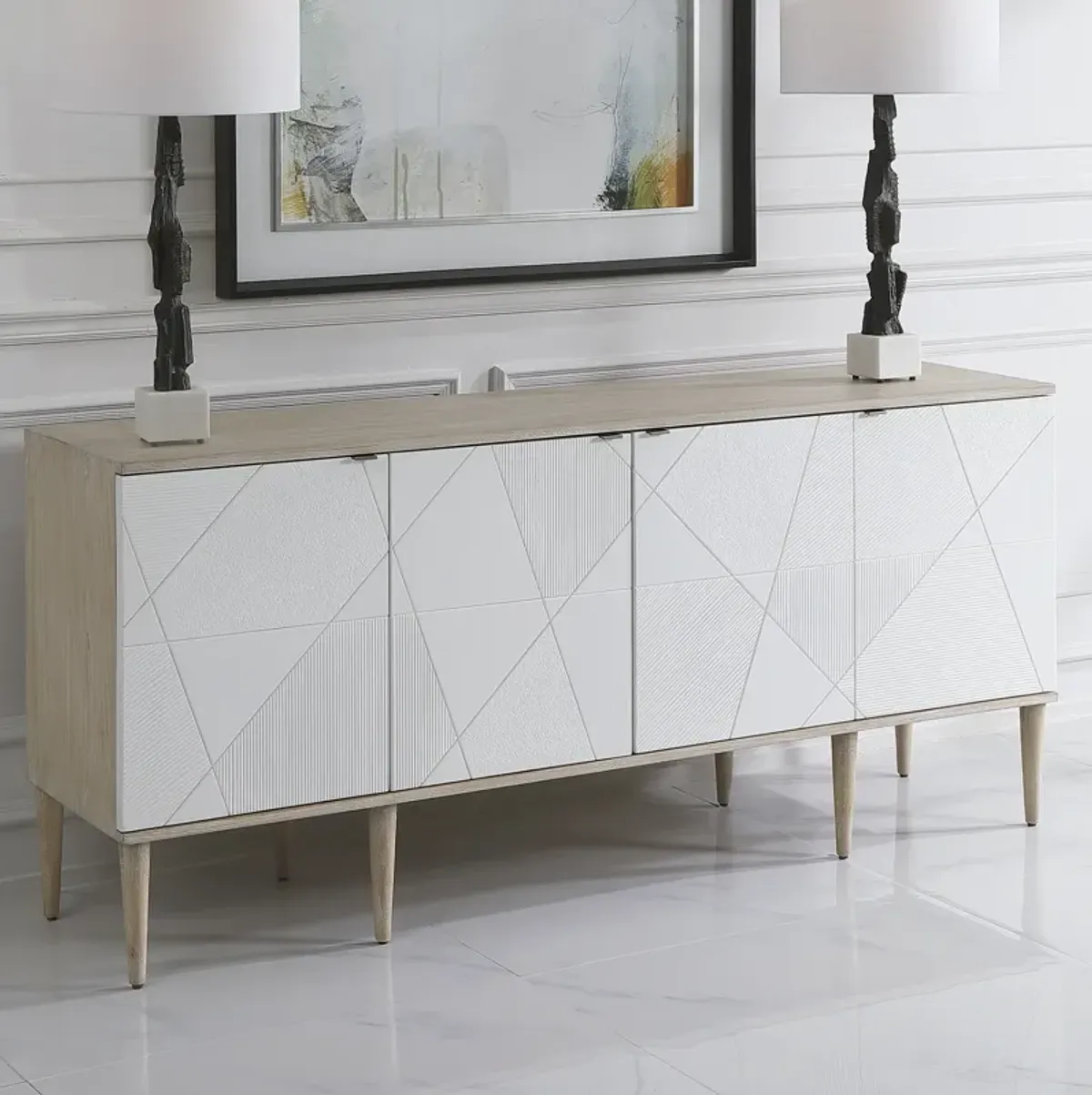 Tightrope 4 Door Modern Sideboard Cabinet