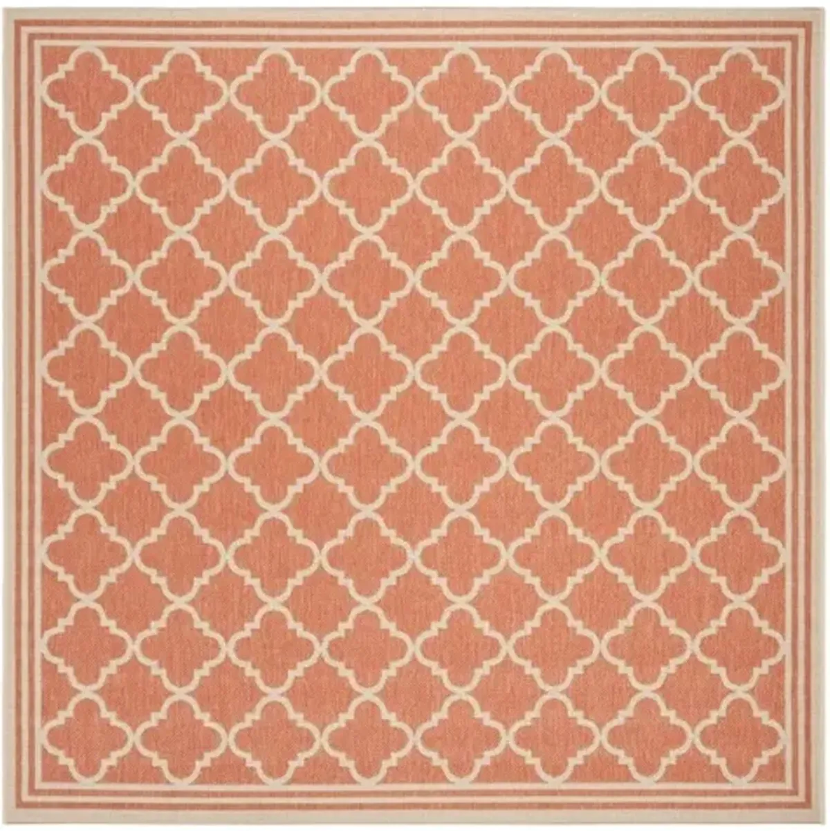 LINDEN 121 Collection LND121P-6SQ Rust / Creme 6'-7" X 6'-7" Square