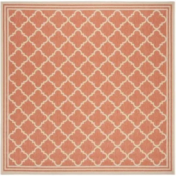 LINDEN 121 Collection LND121P-6SQ Rust / Creme 6'-7" X 6'-7" Square