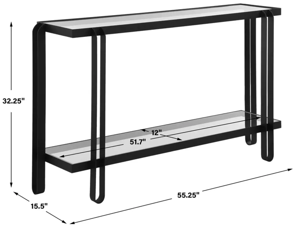 Shadow Black Iron Console Table