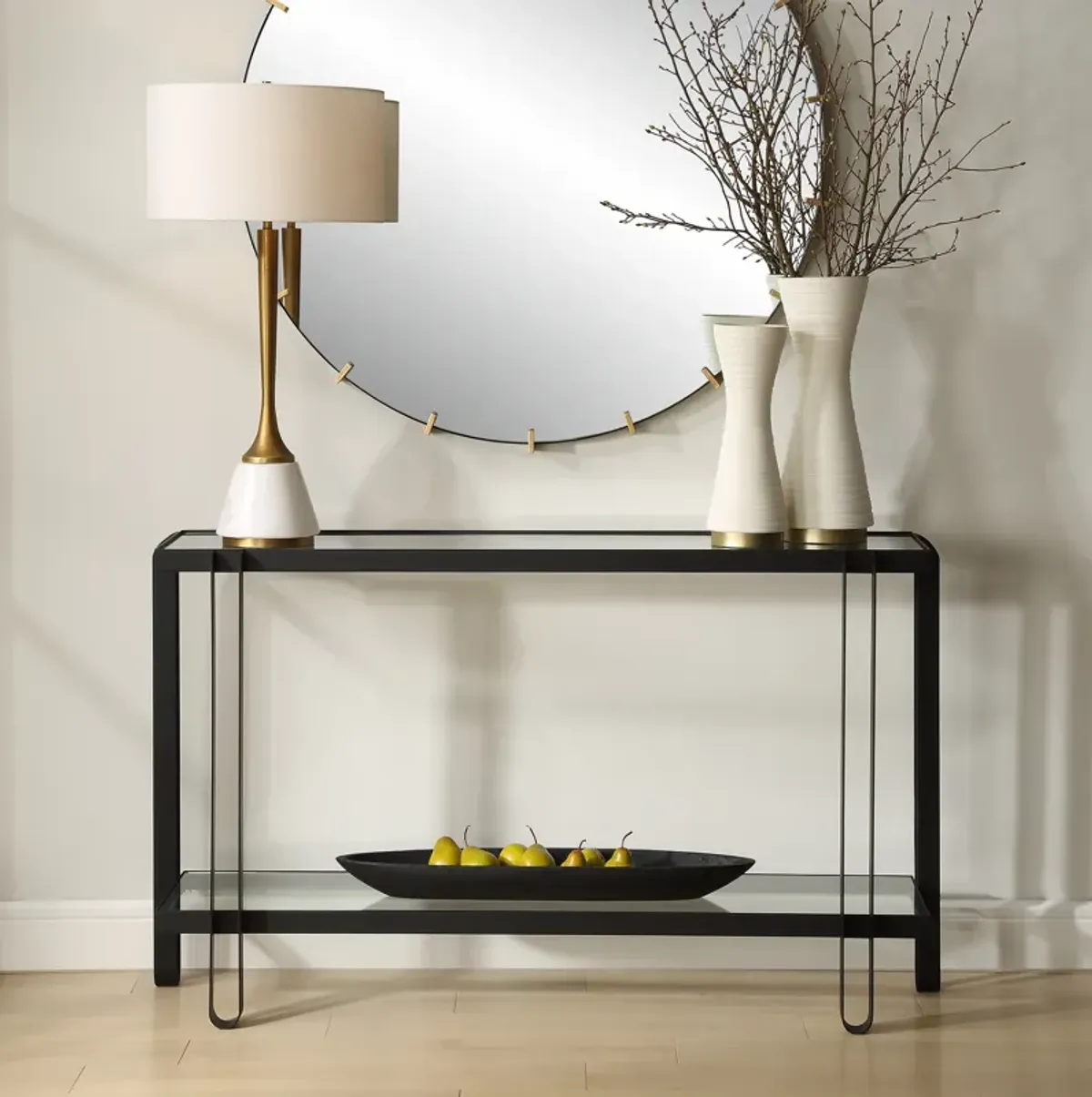 Shadow Black Iron Console Table