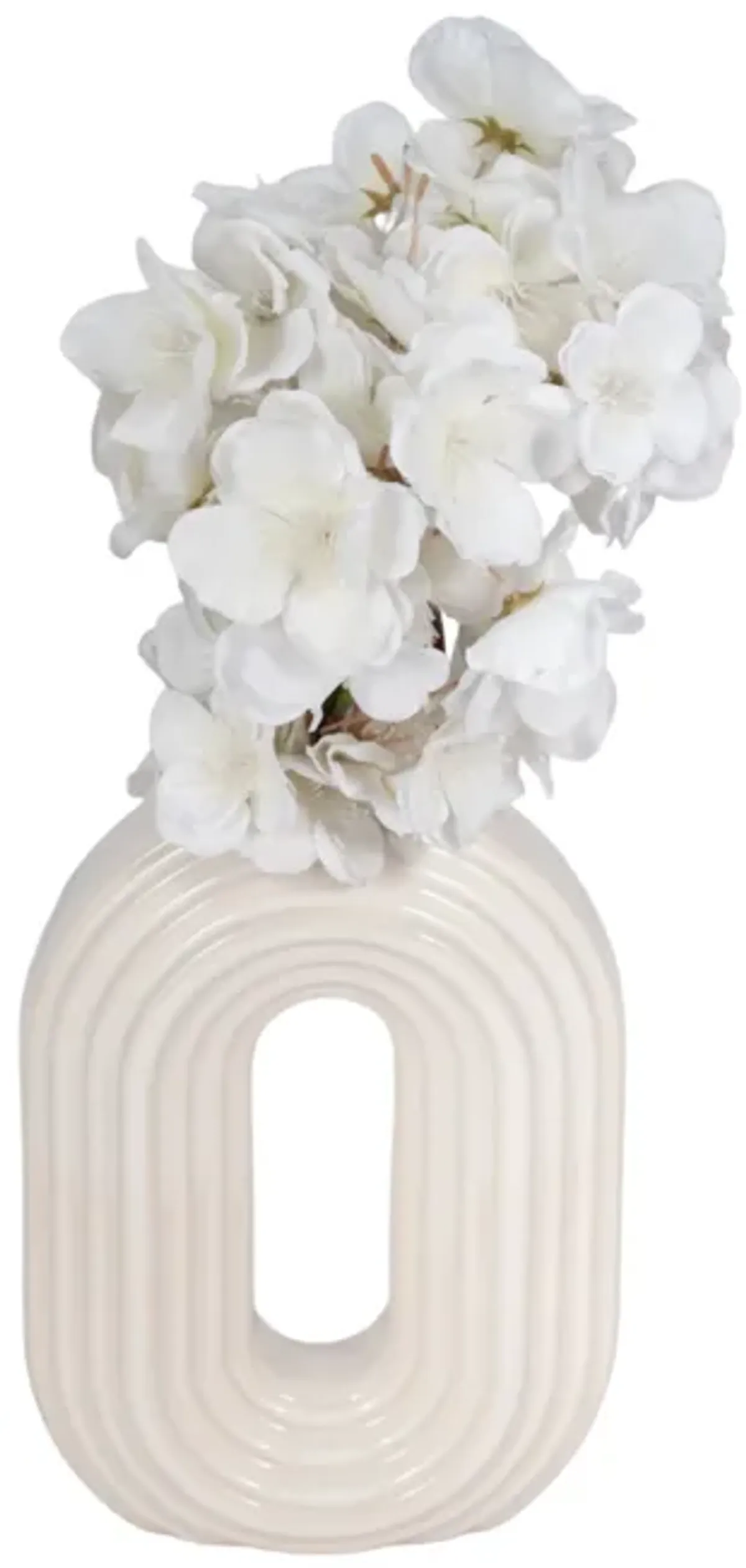 8" Oval Arch Vase, Ivory