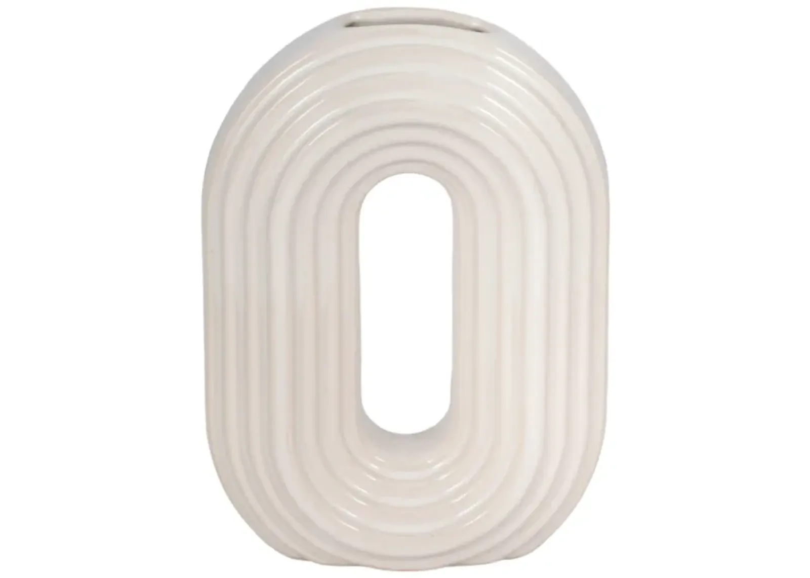 8" Oval Arch Vase, Ivory