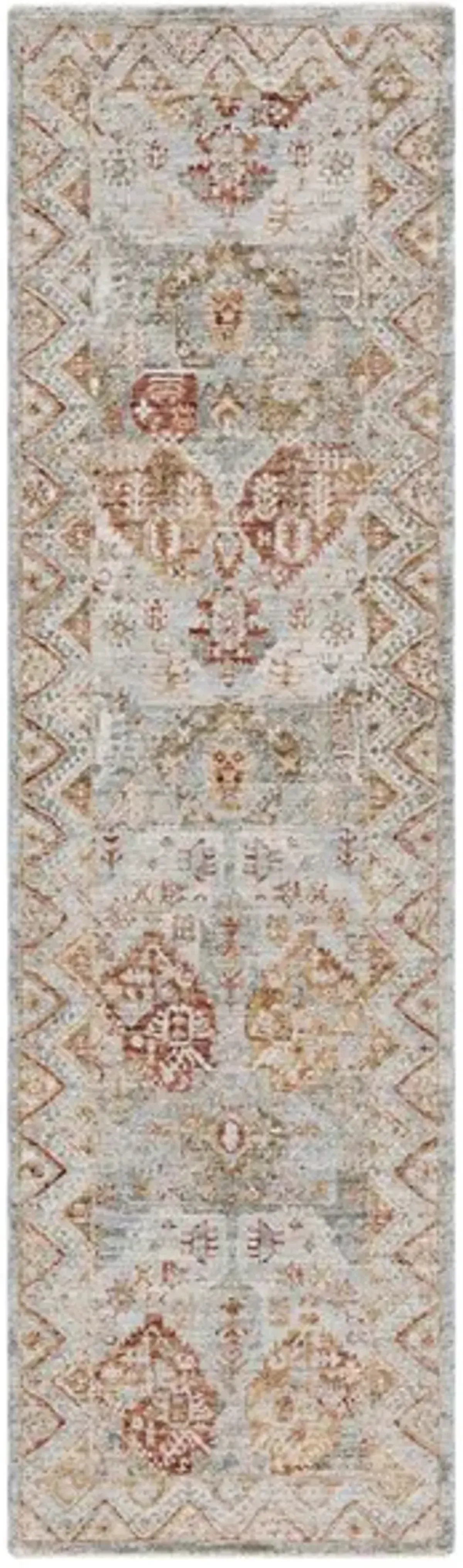 HAMILTON 104 Blue 2'-2' X 8' Runner Rug