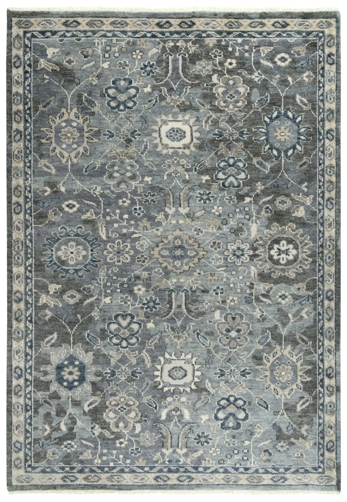 Ashton Gray  Hand Spun Wool/Tencel 9'x12' Rectangle Rug